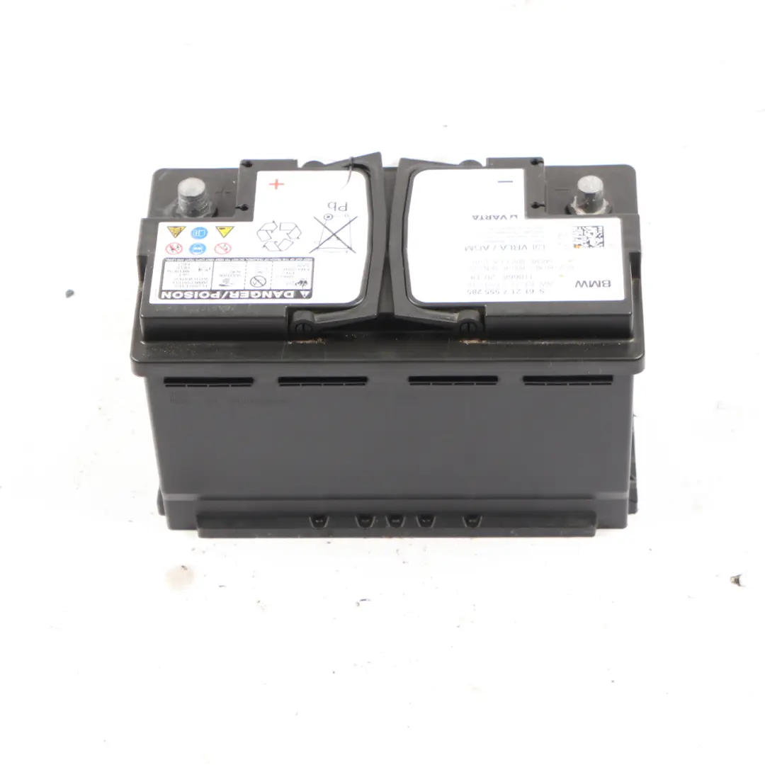 Varta VRLA / AGM 12V Accumulator Battery 80Ah 800A 7555718 to BMW with Part number 7555285 BMW Varta VRLA / AGM 12V Accumulator Battery 80Ah 800A 7555718 - SKU 7555285 - Part number 7555285