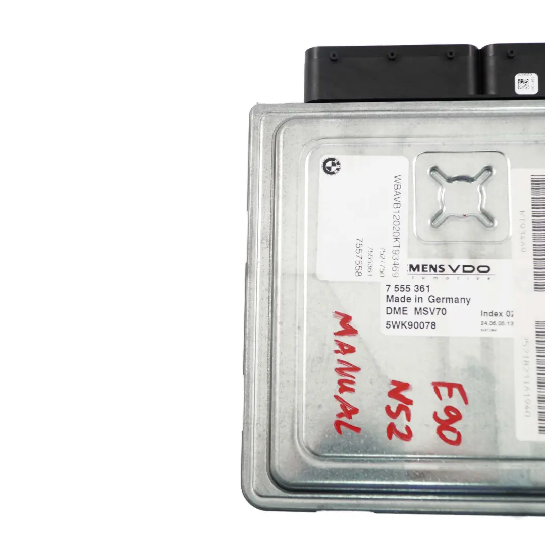 N52 325i ECU DME Sterownik Silnika do BMW E90 o numerze 7555361 BMW E90 N52 325i ECU DME Sterownik Silnika - SKU 7555361 - Numer Części 7555361