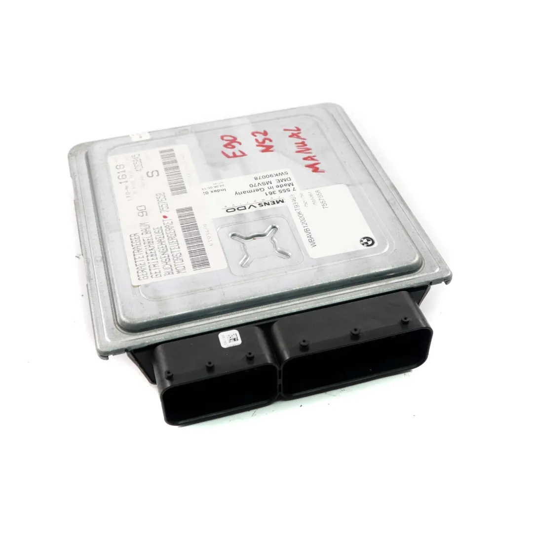 BMW E60 E90 E91 N52 325i 525i 218HP ECU DME Engine Control Unit Manual - SKU 7555361 - Part number 7555361