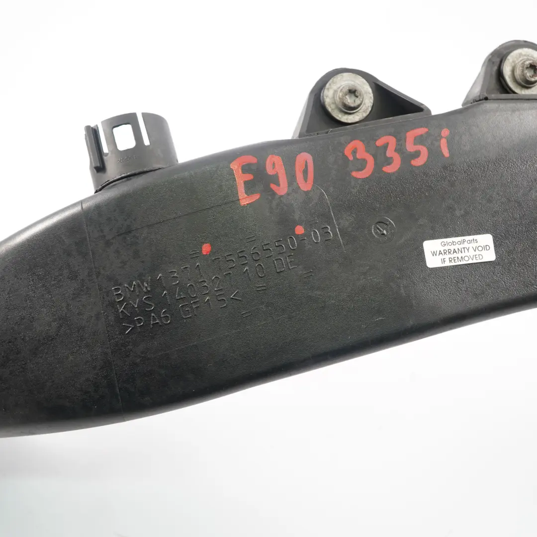 Tuyau de la conduite d'air d'admission pour BMW E82 E88 135i E90 E91 335i à propos du numéro de pièce 7556550 BMW E82 E88 135i E90 E91 335i Tuyau de la conduite d'air d'admission - SKU 7556550 - Numéro de pièce 7556550