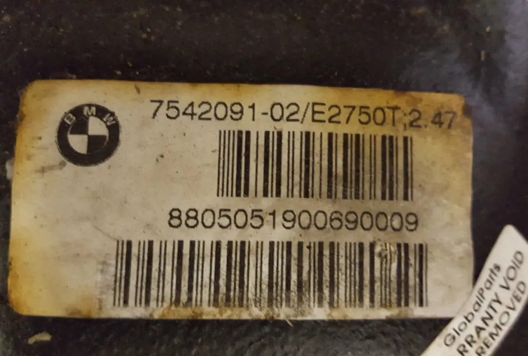 Differential Diff 2,47 ratio DIESEL 4 BOLTS WARRANTY to BMW 1 E87 118d rear with Part number 7556794 BMW 1 E87 118d rear Differential Diff 2,47 ratio DIESEL 4 BOLTS WARRANTY - SKU 7556794 - Part number 7556794