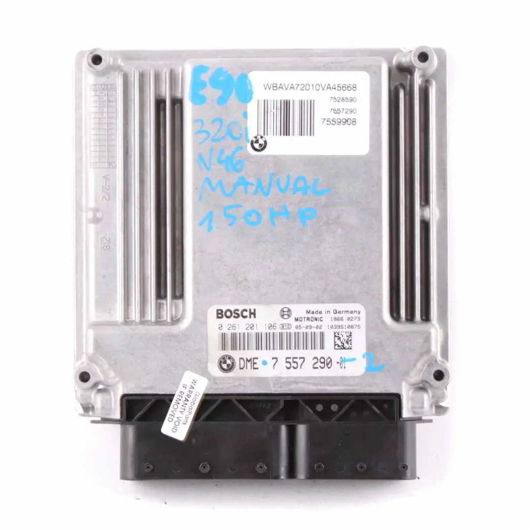 BMW E87 E90 120i 320i N46 150HP Engine ECU KIT DME CAS2 + Key 7557290 Manual - SKU 7557290-2 - Part number 7565301