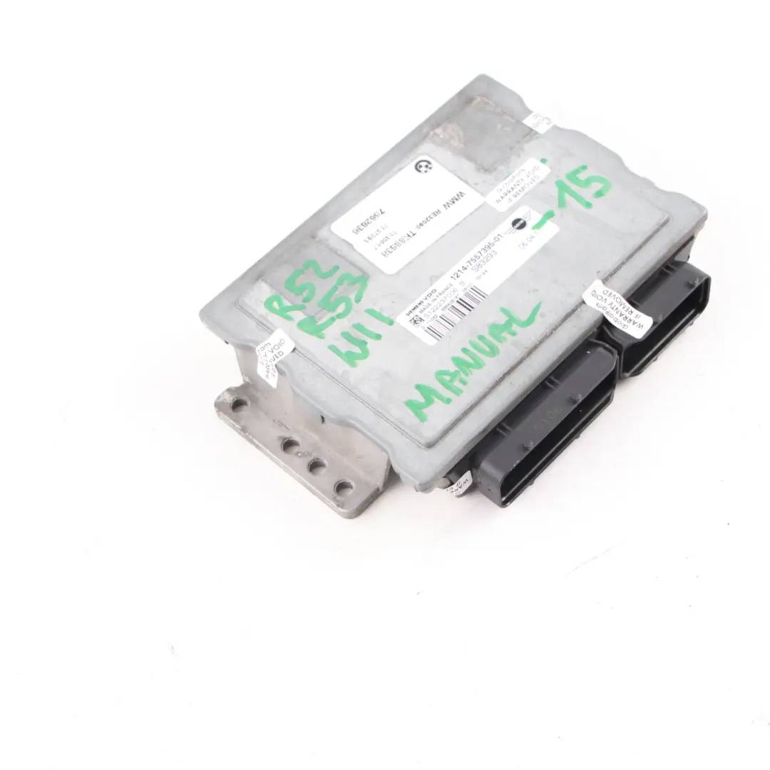 MINI S R52 R53 W11 170CV Unidad De Control Del Motor ECU DME Manual - SKU 7557395-15 - Número de pieza 7557395