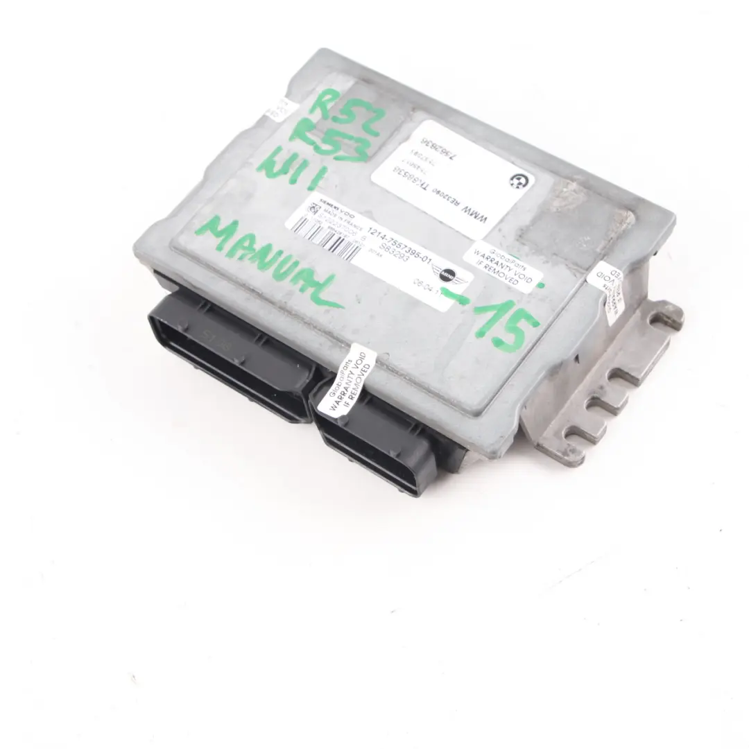 MINI S R52 R53 W11 170HP Unità Controllo Motore ECU DME Cambio Manuale - SKU 7557395-15 - Numero di parte 7557395