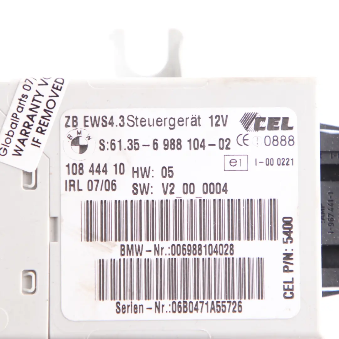 170HP Engine ECU Kit DME EWS Keys Automatic to MINI Cooper S R52 R53 W11 with Part number 7557395 MINI Cooper S R52 R53 W11 170HP Engine ECU Kit DME EWS Keys Automatic - SKU 7557395-19 - Part number 7557395