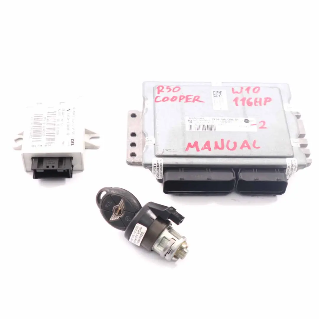 Mini Cooper R50 1.6 W10 116HP Motore Kit ECU DME EWS chiavi 7557395 Manuale - SKU 7557395-2 - Numero di parte 9127086
