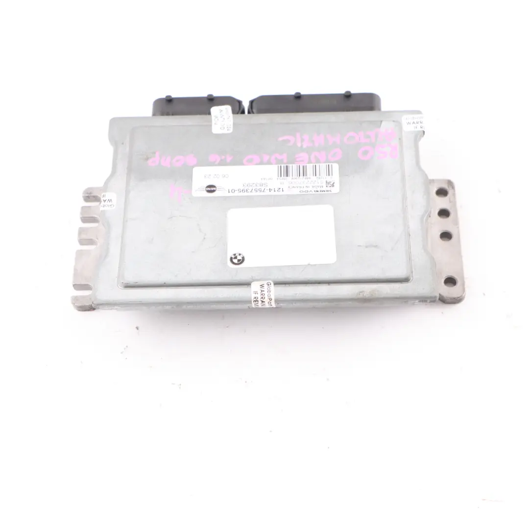 90HP Motore Unità controllo Modulo ECU Automatico per Mini R50 R52 W10 1.6 con numero di parte 7557395 Mini R50 R52 W10 1.6 90HP Motore Unità controllo Modulo ECU Automatico - SKU 7557395-4 - Numero di parte 7557395