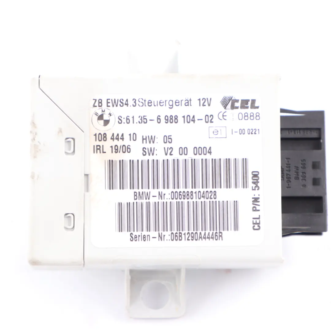 Mini Cooper R50 R52 W10 116HP Engine ECU Kit DME + EWS + Key Manual - SKU 7557395-5 - Part number 7557395