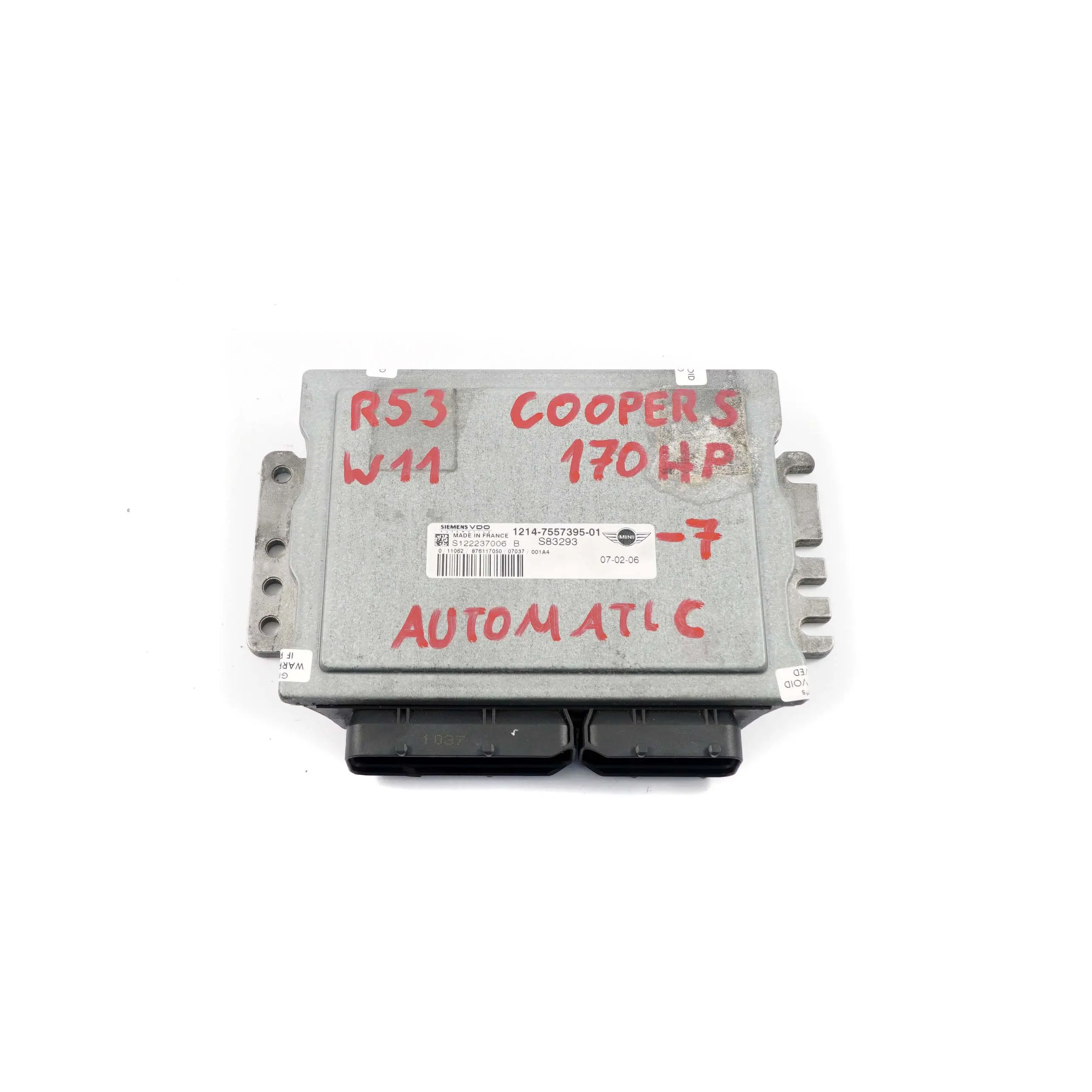 Mini Cooper S R52 R53 W11 170HP Engine Control Unit ECU DME 7557395 Automatic