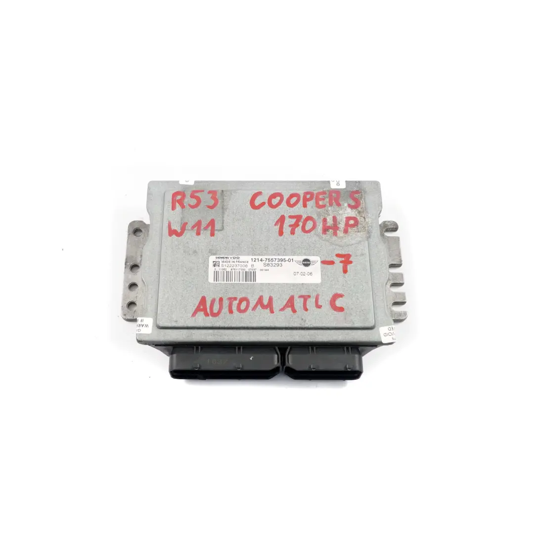 170PS Steuergerät ECU DME Automatikgetriebe für Mini Cooper S R52 R53 mit Teilenummer 7557395 Mini Cooper S R52 R53 170PS Steuergerät ECU DME Automatikgetriebe - SKU 7557395-7 - Teilenummer 7557395