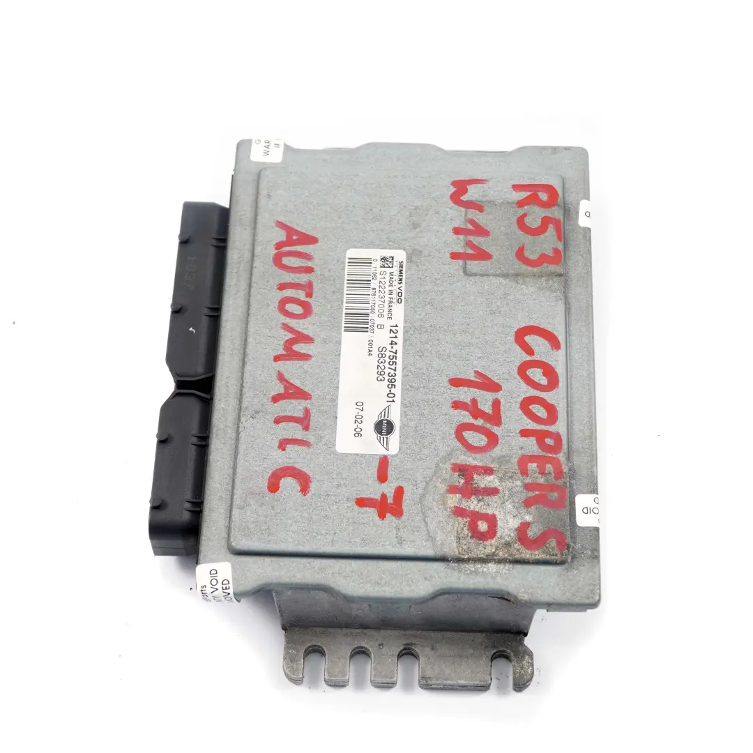 170HP Unità Di Controllo Motore Automatico per MINI Cooper S R52 R53 W11 con numero di parte 7557395 MINI Cooper S R52 R53 W11 170HP Unità Di Controllo Motore Automatico - SKU 7557395-7 - Numero di parte 7557395