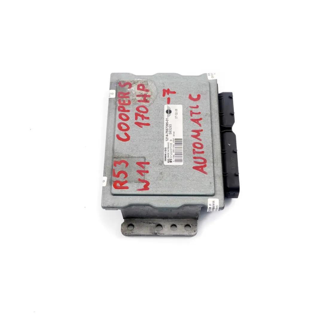 170CV Unidad De Control del Motor ECU DME Automatico para Mini R52 R53 W11 con número de pieza 7557395 Mini R52 R53 W11 170CV Unidad De Control del Motor ECU DME Automatico - SKU 7557395-7 - Número de pieza 7557395