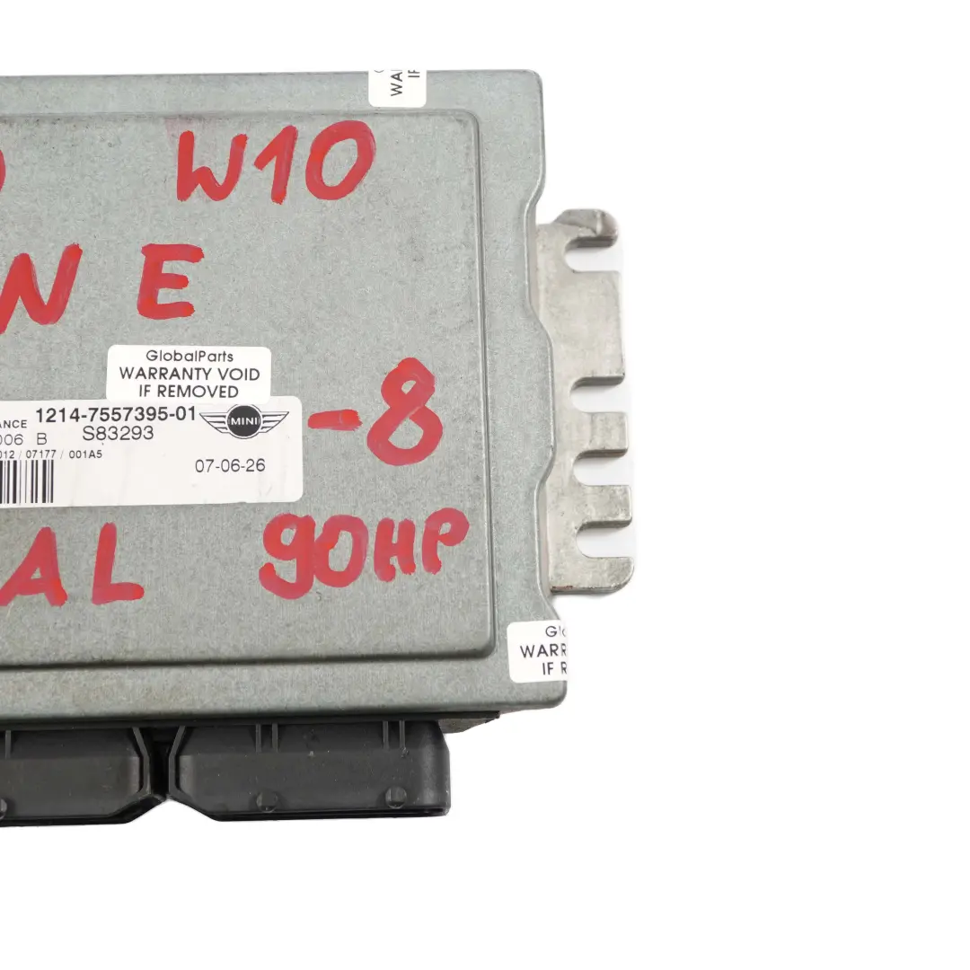 90HP Unidad de Control del Motor Modulo ECU DME EWS Manual para MINI R52 W10 con número de pieza 7557395 MINI R52 W10 90HP Unidad de Control del Motor Modulo ECU DME EWS Manual - SKU 7557395-8 - Número de pieza 7557395