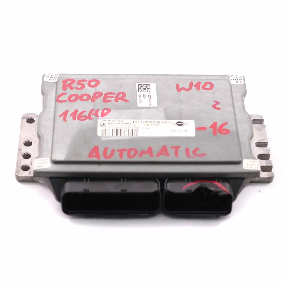 Mini R50 R52 W10 1.6 Gasolina Unidad De Control del Motor ECU DME 7557395 Manual
