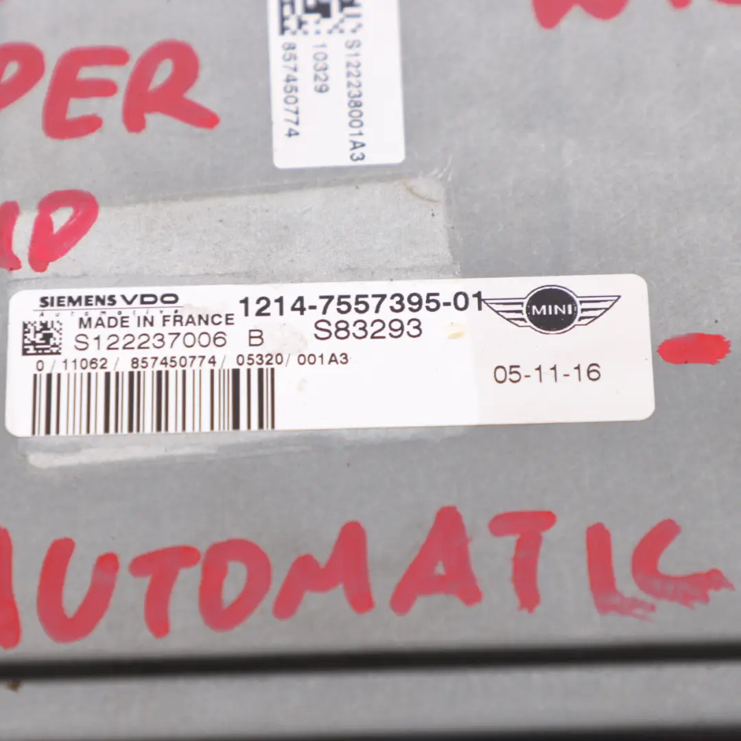 Unita Controllo Motore Ecu Dme Manuale per Mini Cooper R50 R52 W10 1.6 con numero di parte 7557395 Mini Cooper R50 R52 W10 1.6 Unita Controllo Motore Ecu Dme Manuale - SKU 7557395-9 - Numero di parte 7557395