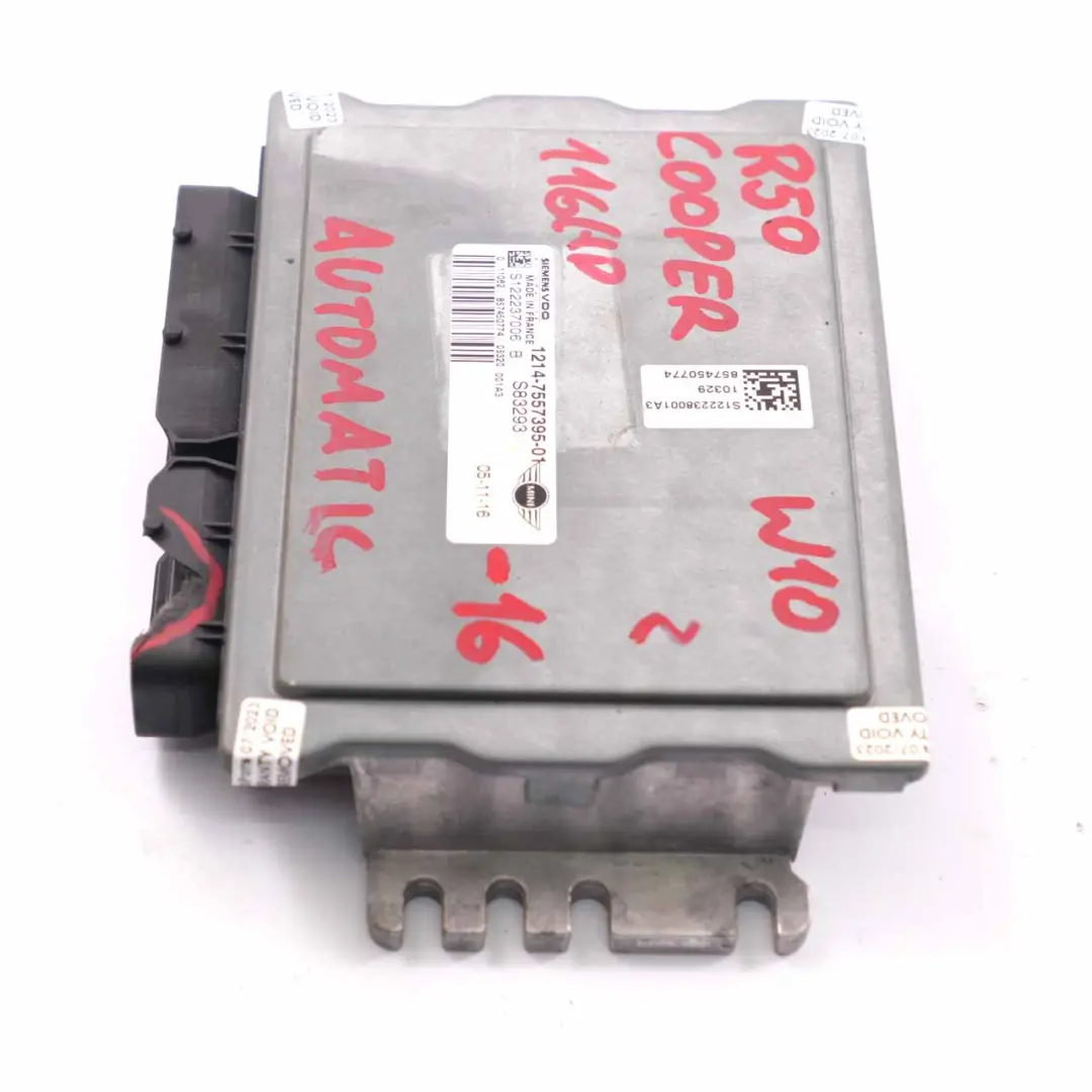 Mini Cooper R50 R52 W10 1.6 Unita Controllo Motore Ecu Dme Manuale - SKU 7557395-9 - Numero di parte 7557395