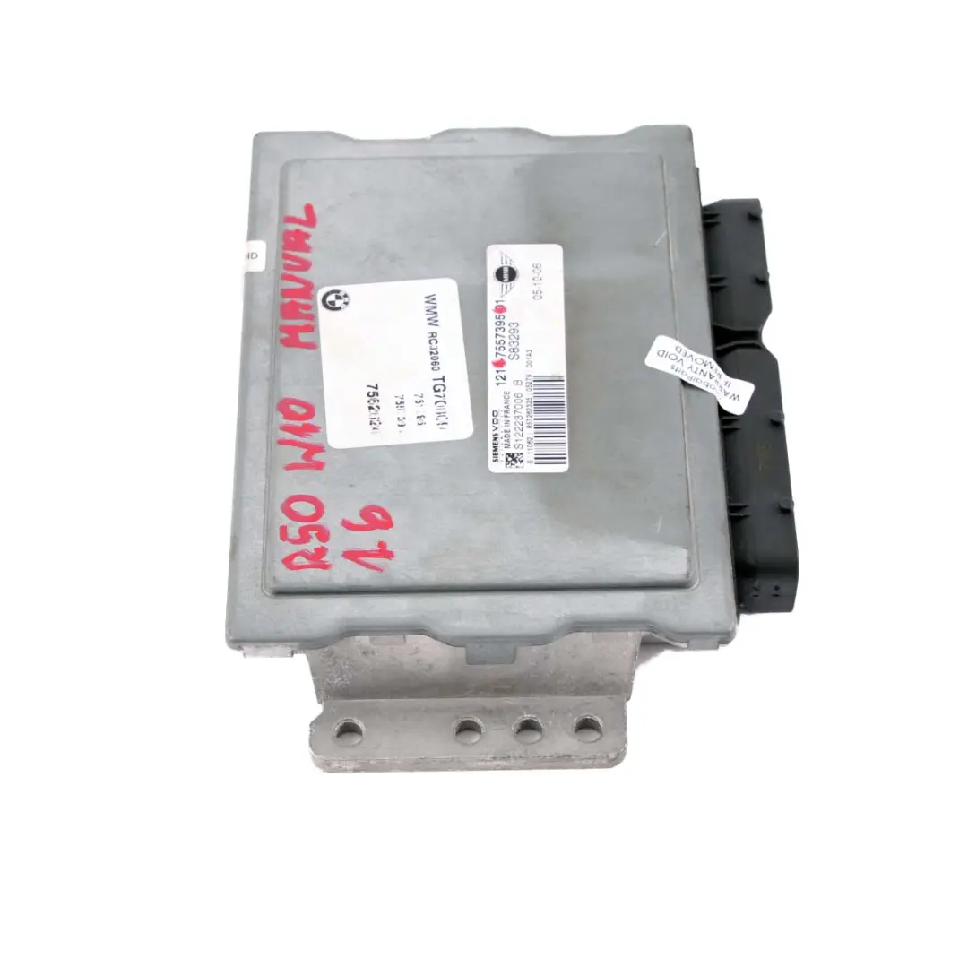 Unita Controllo Motore Ecu Dme per Mini Cooper R50 R52 W10 1.6 con numero di parte 7557395 Mini Cooper R50 R52 W10 1.6 Unita Controllo Motore Ecu Dme - SKU 7557395 - Numero di parte 7557395