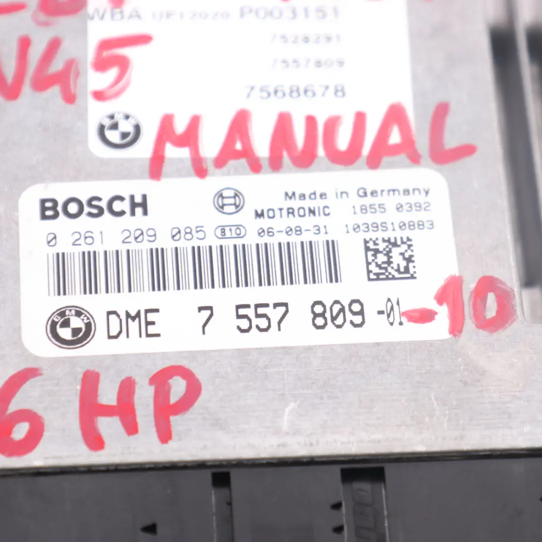 N45 116i 316i Petrol ECU Kit DME + CAS 3 + Key Manual to BMW E87 E90 with Part number 7557809 BMW E87 E90 N45 116i 316i Petrol ECU Kit DME + CAS 3 + Key Manual - SKU 7557809-10 - Part number 7557809