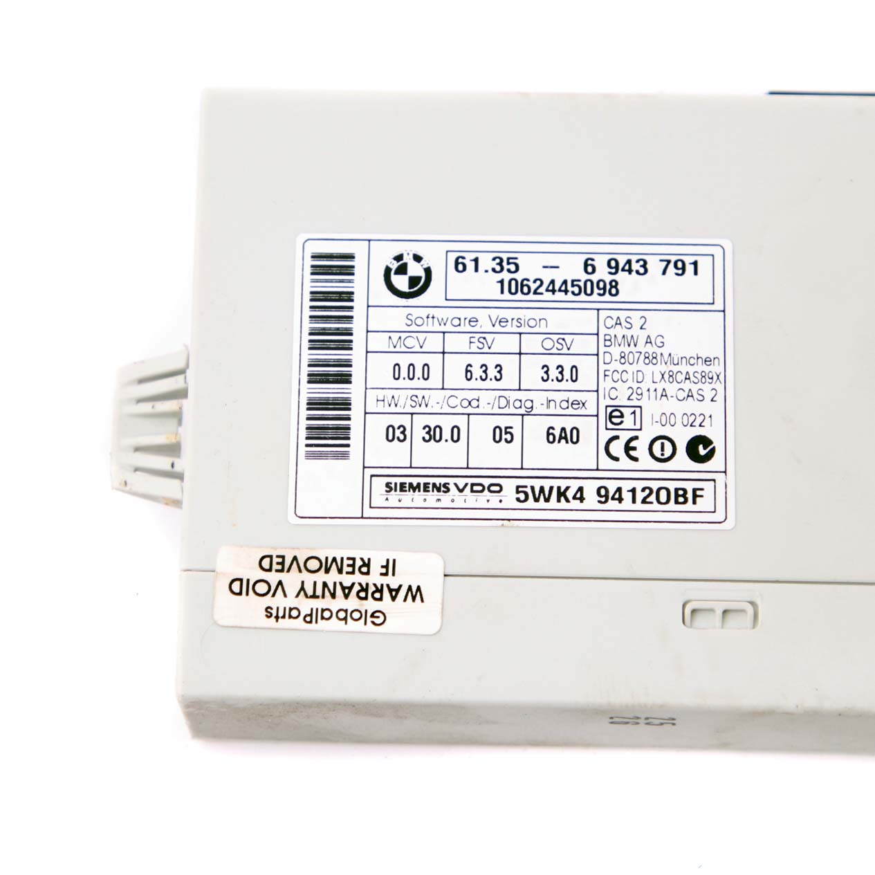 BMW E87 116i CASモジュール コントロールユニット コンピューター BMW E87 116i CASモジュール コントロールユニット コンピューター
