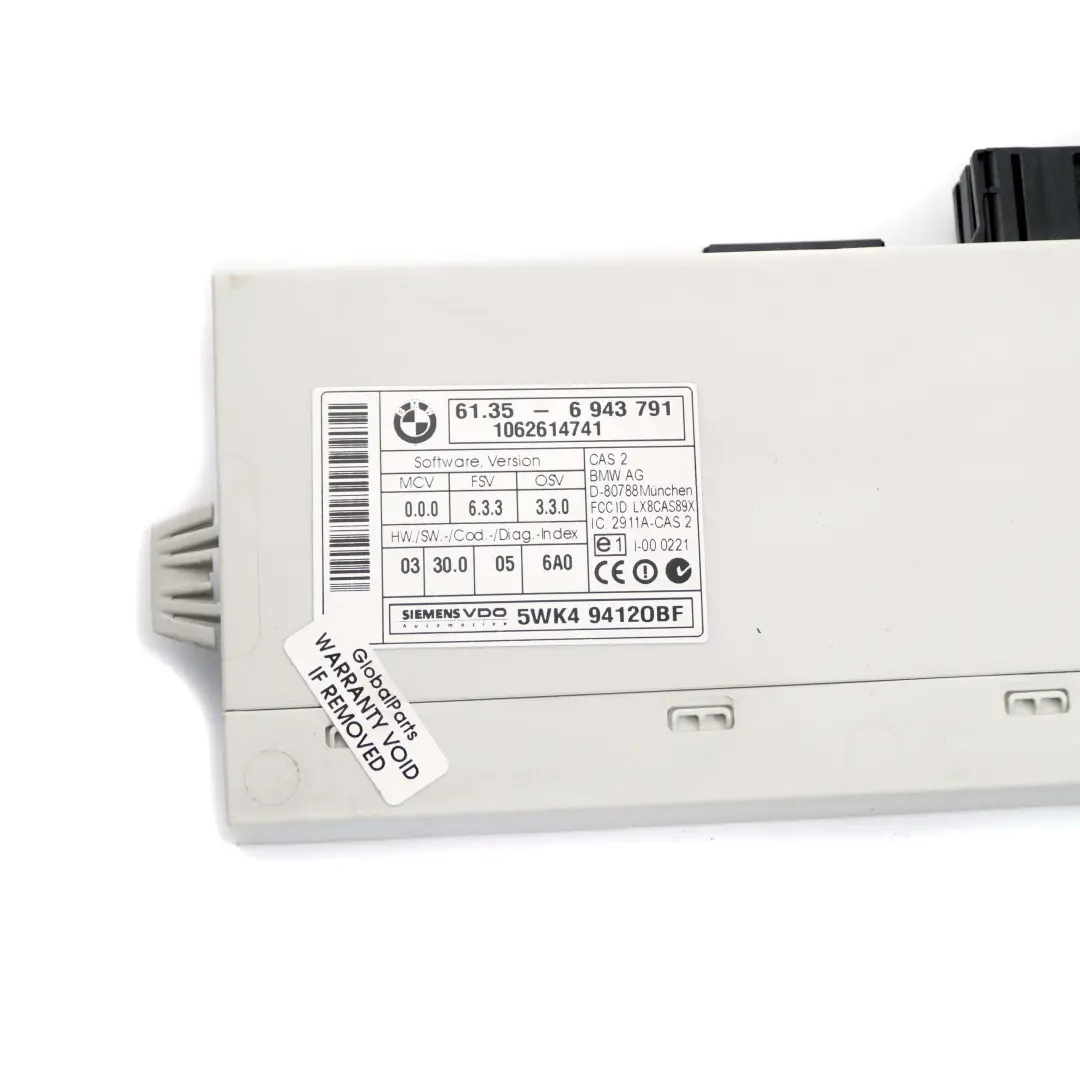 BMW 1 3 E87 E90 N45 116i 316i Petrol ECU Kit DME + CAS 2 + Key Manual - SKU 7557809-3 - Part number 7557809
