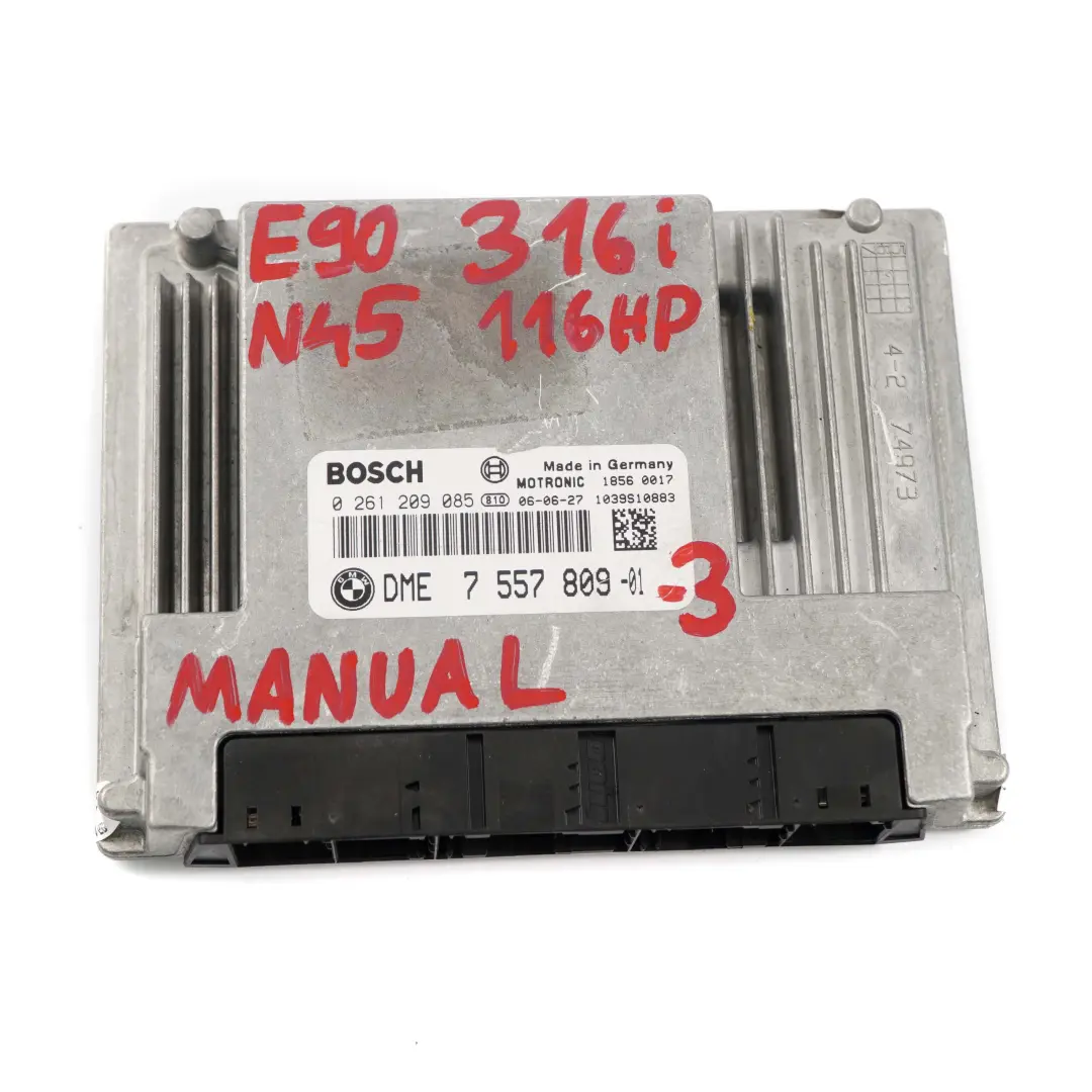 BMW E87 E90 N45 116i 316i Komputer DME CAS - SKU 7557809-3 - Numer Części 7557809