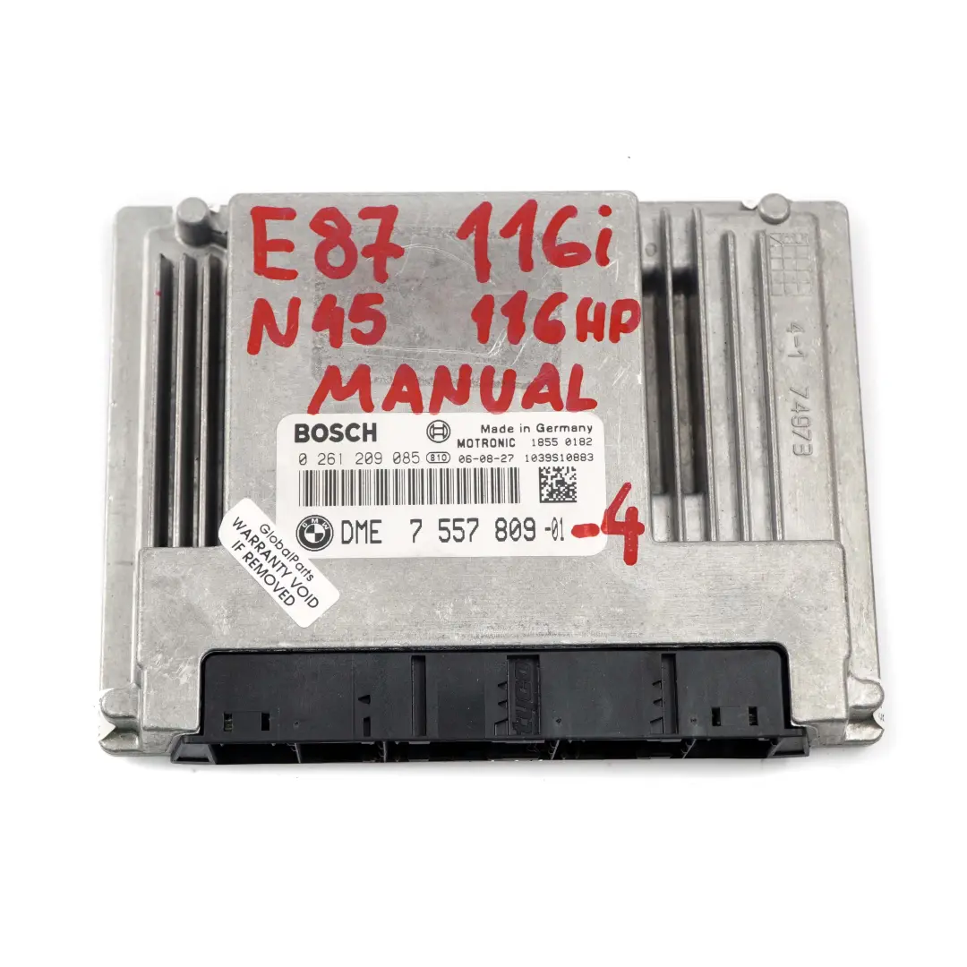 N45 116i 316i Komputer DME CAS do BMW E87 E90 o numerze 7557809 BMW E87 E90 N45 116i 316i Komputer DME CAS - SKU 7557809-4 - Numer Części 7557809