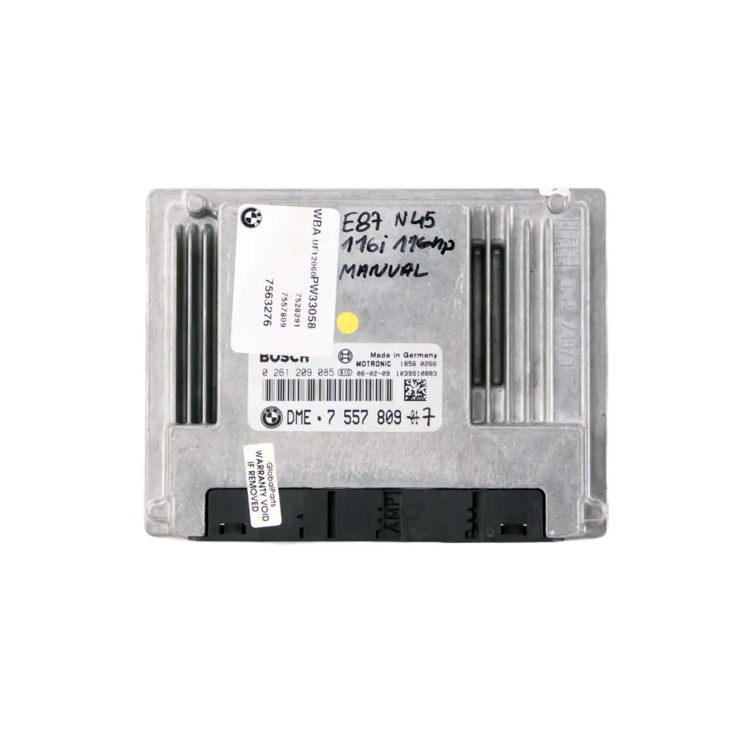 BMW 1 3 E87 E90 N45 116i 316i Benzin ECU Bausatz DME CAS 2 Schlüssel - SKU 7557809-7 - Teilenummer 7557809