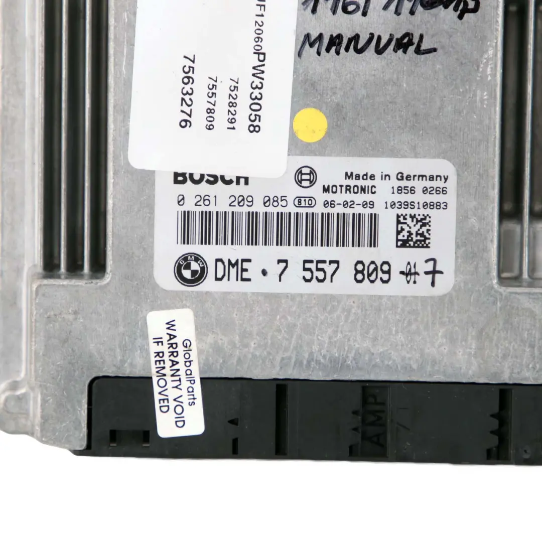 BMW 1 3 E87 E90 N45 116i 316i Gasolina ECU Kit DME CAS 2 Llaves Manual - SKU 7557809-7 - Número de pieza 7557809