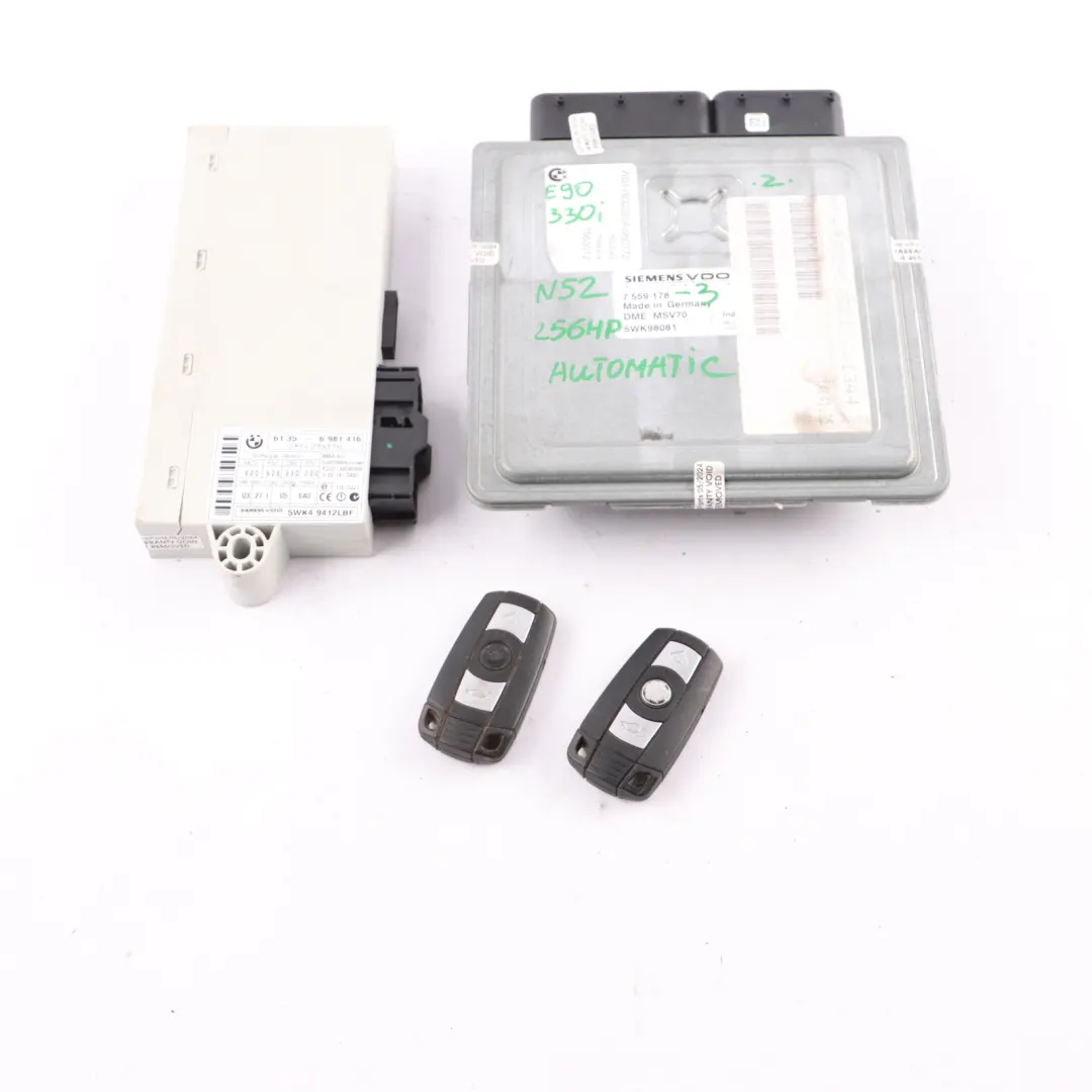 BMW E87 130i N52 256PS Steuergerät DME + CAS2 + Schlüssel Schaltgetrie - SKU 7559178-3 - Teilenummer 7559178