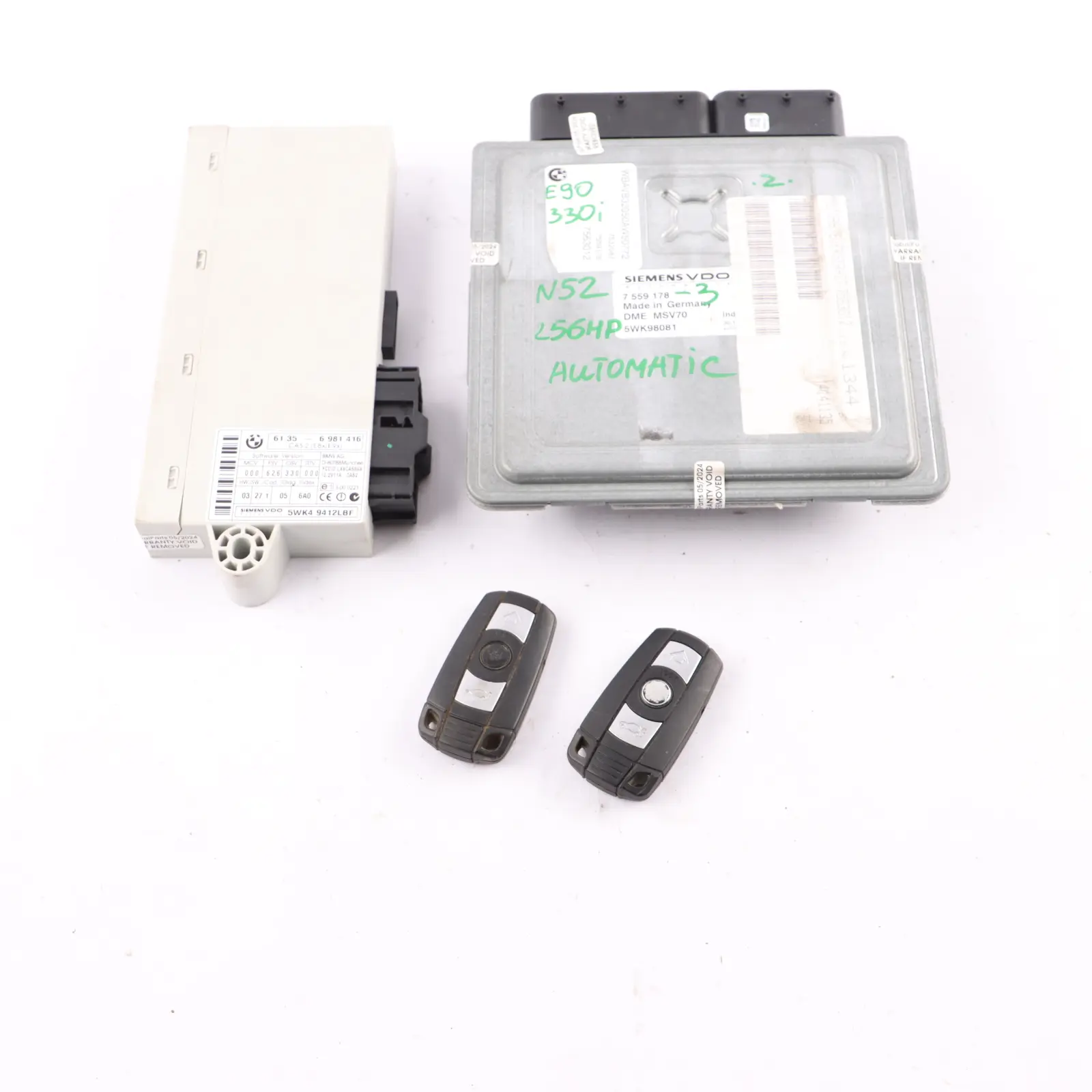 BMW E87 130i N52 256PS Steuergerät DME 7559178 + CAS2 + Schlüssel Schaltgetrie