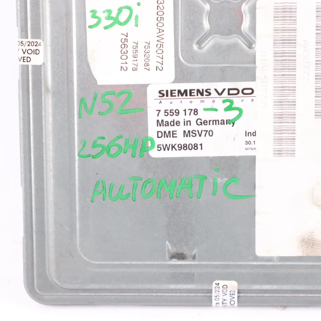 N52 256PS Steuergerät DME + CAS2 + Schlüssel Schaltgetrie für BMW E87 130i mit Teilenummer 7559178 BMW E87 130i N52 256PS Steuergerät DME + CAS2 + Schlüssel Schaltgetrie - SKU 7559178-3 - Teilenummer 7559178