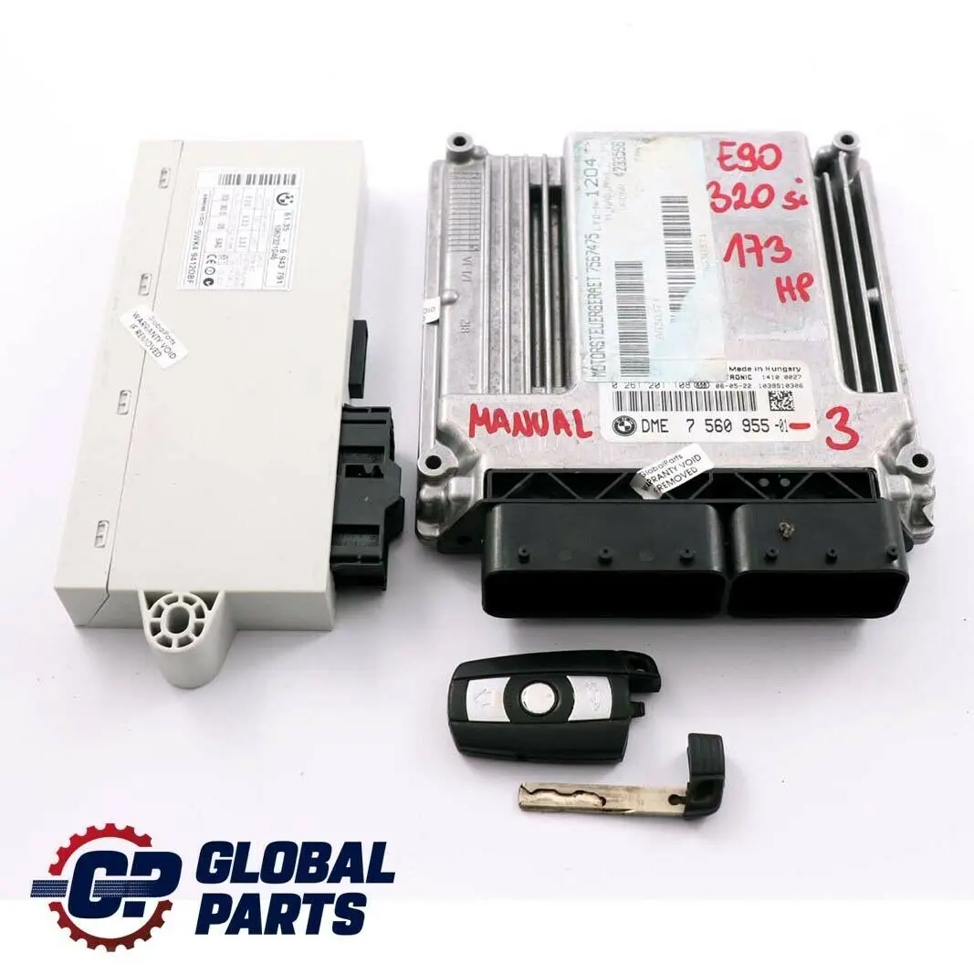 BMW 3 Series E90 320si 173HP DME Petrol N45 ECU Kit CAS2 + Key Manual - SKU 7560955-3 - Part number 7560955