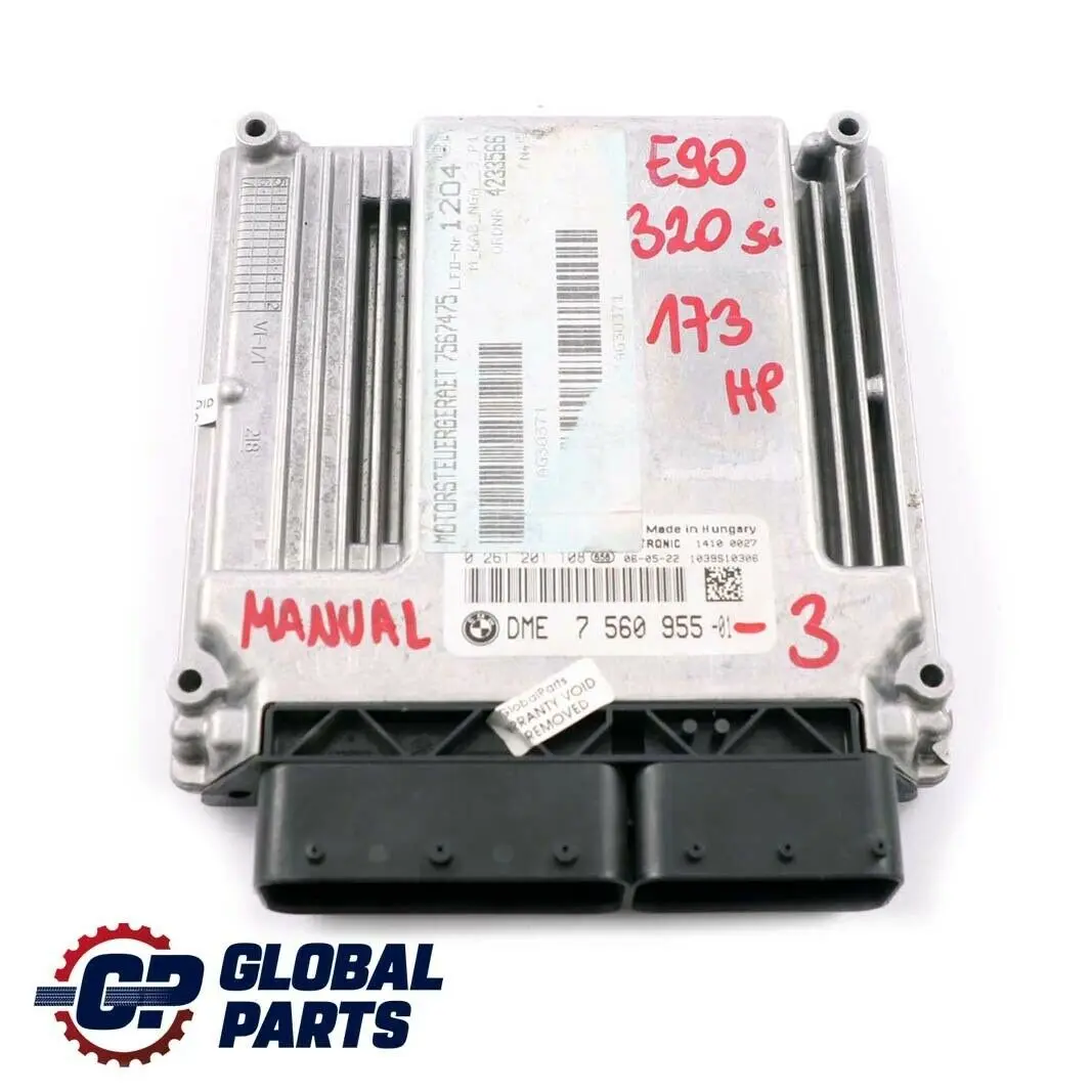 BMW 3 Series E90 320si 173HP DME Petrol N45 ECU Kit CAS2 + Key Manual - SKU 7560955-3 - Part number 7560955