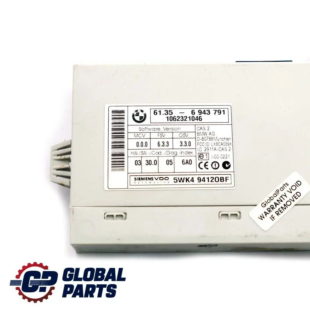 BMW 3 Series E90 320si 173HP DME Petrol N45 ECU Kit CAS2 + Key Manual - SKU 7560955-3 - Part number 7560955