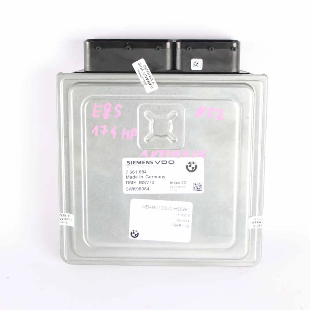 N52 177HP Engine Unit ECU Kit DME EWS + Key Manual to BMW Z4 E85 2.5i with Part number 7561684 BMW Z4 E85 2.5i N52 177HP Engine Unit ECU Kit DME EWS + Key Manual - SKU 7561684-1 - Part number 7561684