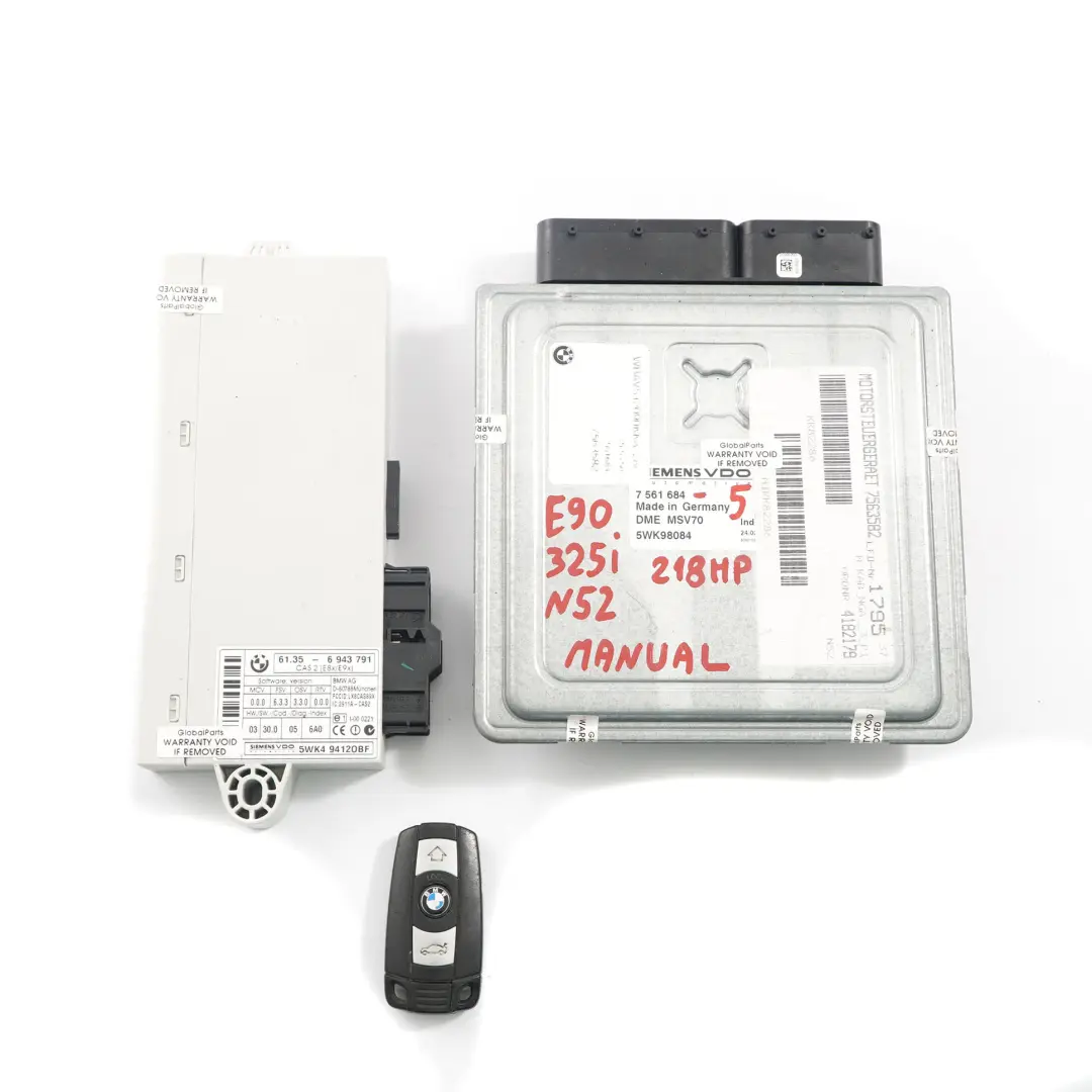 N52 218PS Motor ECU Kit DME CAS2 Schlüssel für BMW E60 E90 325i 525i mit Teilenummer 7561684 BMW E60 E90 325i 525i N52 218PS Motor ECU Kit DME CAS2 Schlüssel - SKU 7561684-5 - Teilenummer 7561684