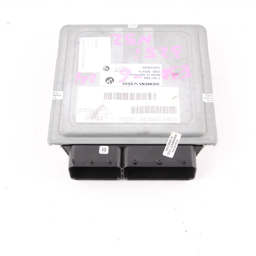 N52 218HP Engine ECU Control Unit DME Manual to BMW E60 E90 325i 525i with Part number 7561684 BMW E60 E90 325i 525i N52 218HP Engine ECU Control Unit DME Manual - SKU 7561684-6 - Part number 7561684