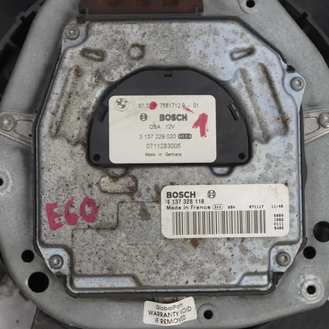 BMW 5 6 E60 E61 Motor Diesel Radiador Ventilador 400W Diesel - SKU 7561712-1 - Número de pieza 7561712