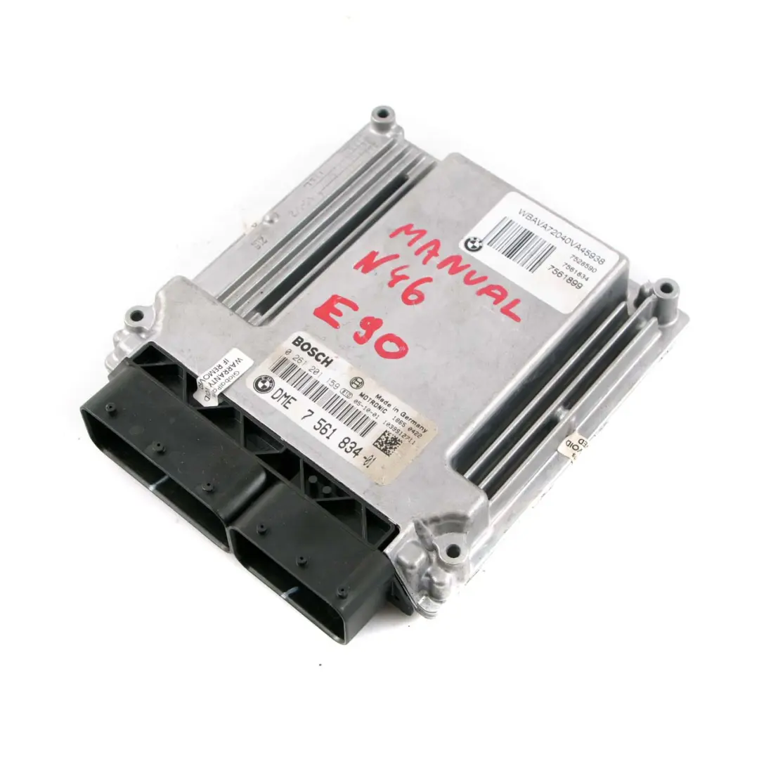 BMW X3 E83 2.0i N46 ECU Engine Control Unit KIT DME EWS Key Manual - SKU 7561834-10 - Part number 7561834