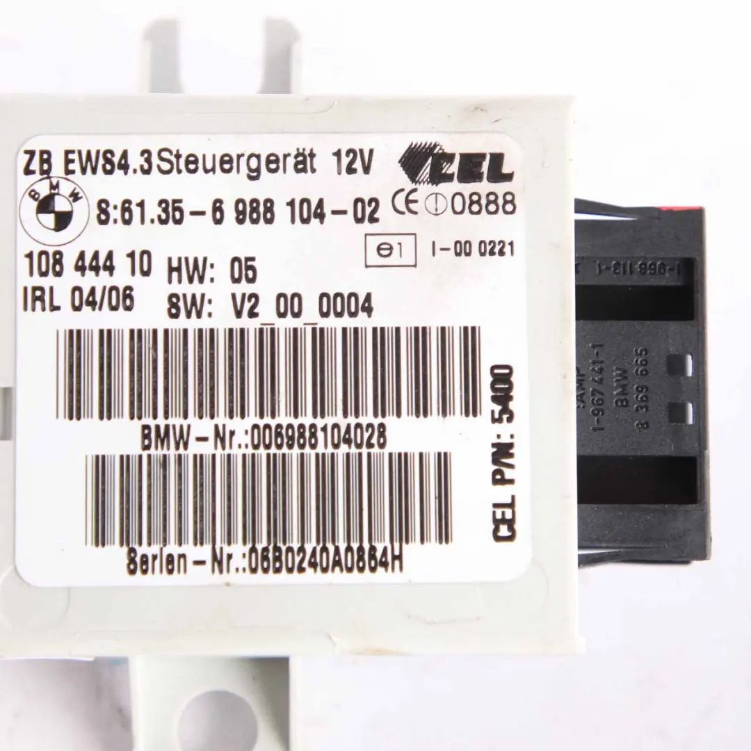 BMW X3 E83 2.0i N46 ECU Unidad Control Motor KIT DME EWS Llave Manual - SKU 7561834-10 - Número de pieza 7561834