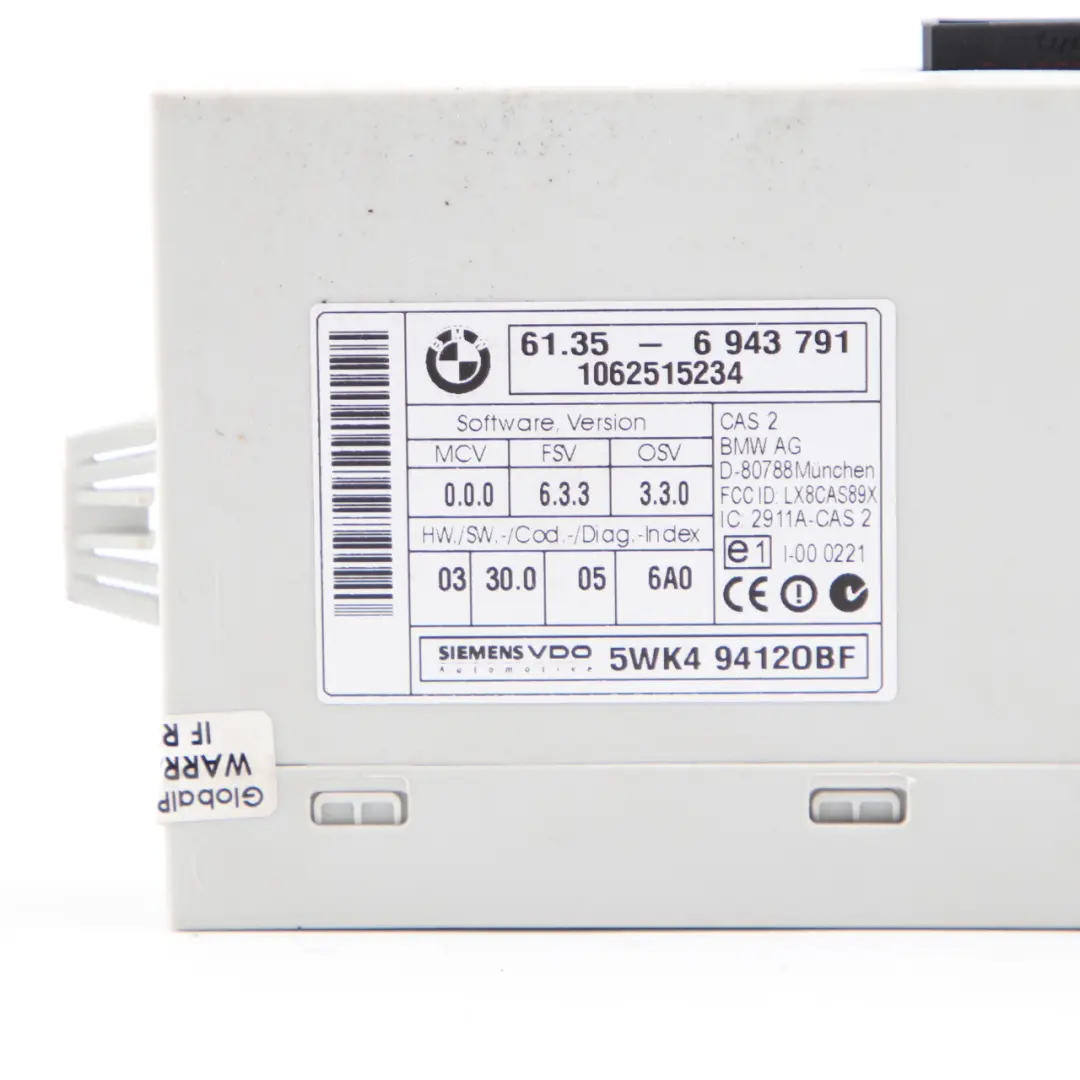 N46 129HP ECU KIT DME CAS2 Chiave Manuale per BMW E87 E90 E91 118I 318I con numero di parte 7561834 BMW E87 E90 E91 118I 318I N46 129HP ECU KIT DME CAS2 Chiave Manuale - SKU 7561834-11 - Numero di parte 7561834