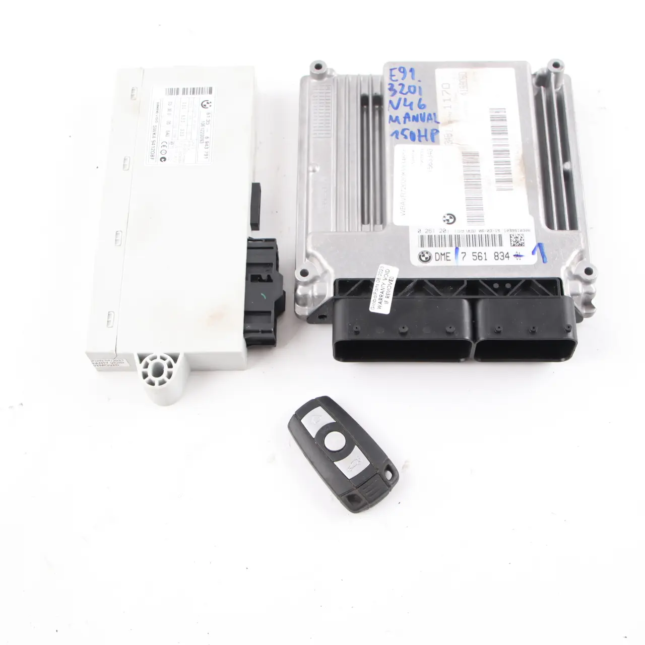 BMW E87 E90 E91 N46 120i 320i ECU KIT DME CAS2 Chiave 7561834 Manuale