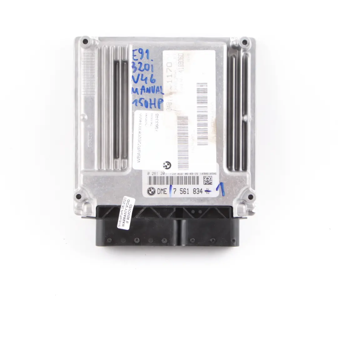 N46 120i 320i 150HP Engine ECU KIT DME CAS2 Key Manual BMW E90 E91 - SKU 7561834-1 - Part number 7561834