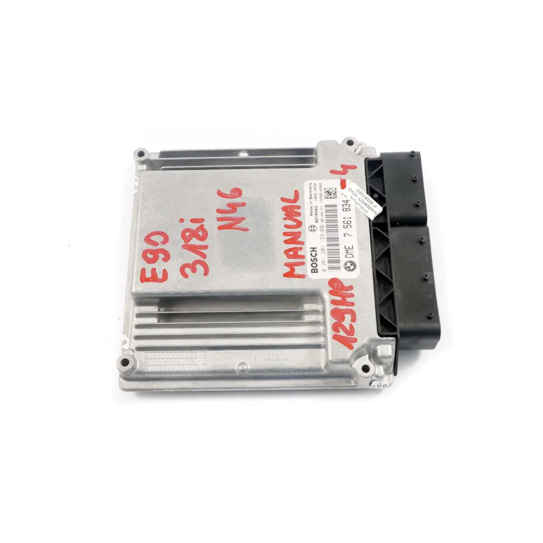 N46 Engine Control Unit Module ECU DME Manual BMW E87 E90 118i 318i - SKU 7561834-4 - Part number 7561834