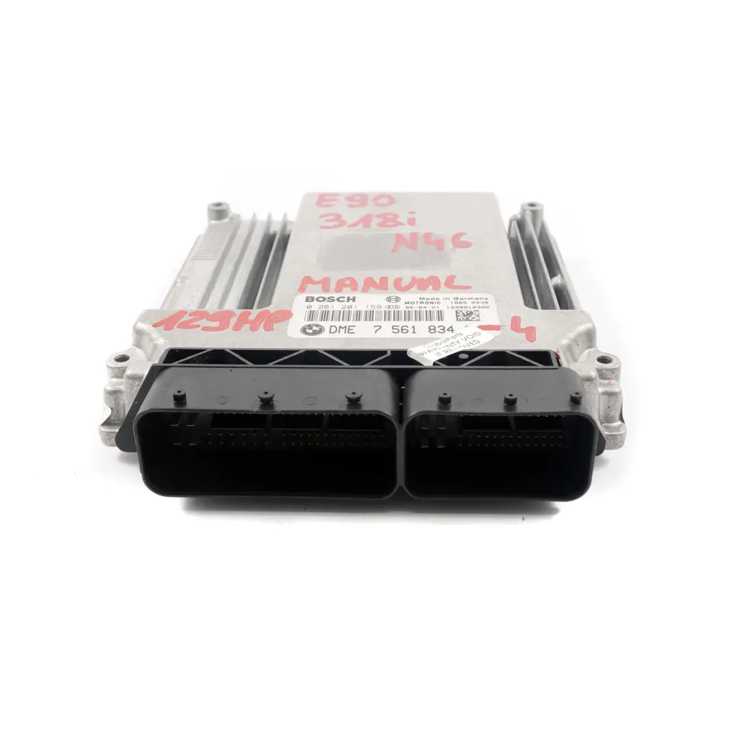 N46 Engine Control Unit Module ECU DME Manual BMW E87 E90 118i 318i - SKU 7561834-4 - Part number 7561834