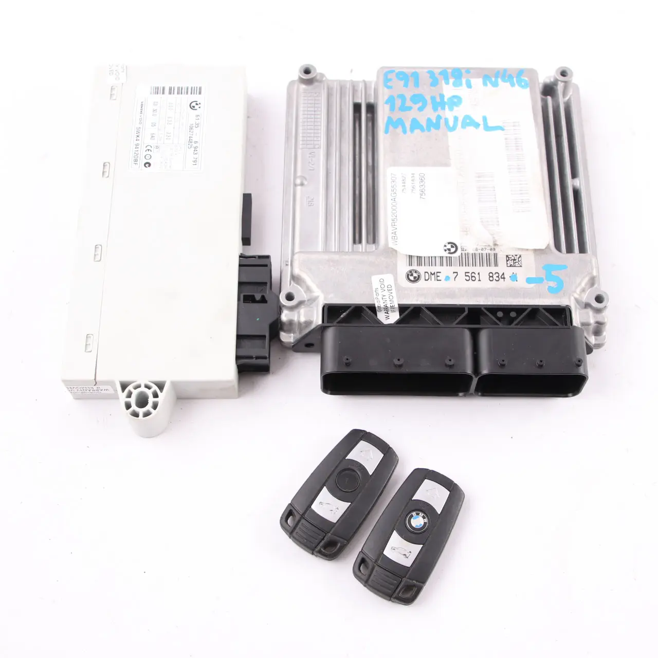 BMW E87 E90 118i 318i N46 Engine ECU KIT DME 7561834 CAS2 Keys Manual