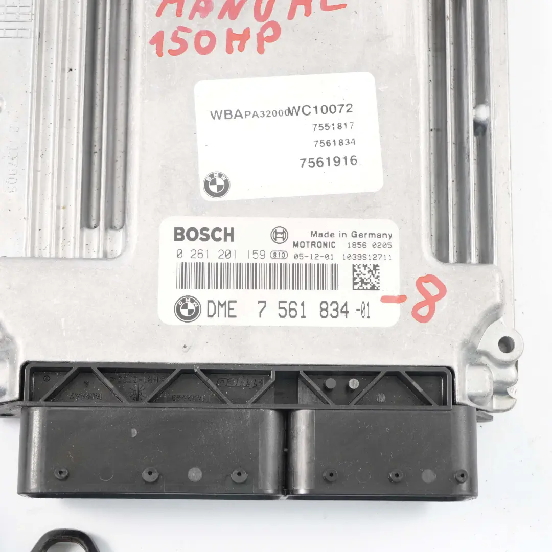 BMW X3 E83 2.0i N46 ECU Engine Control Unit KIT DME EWS Keys Manual - SKU 7561834-8 - Part number 7561834