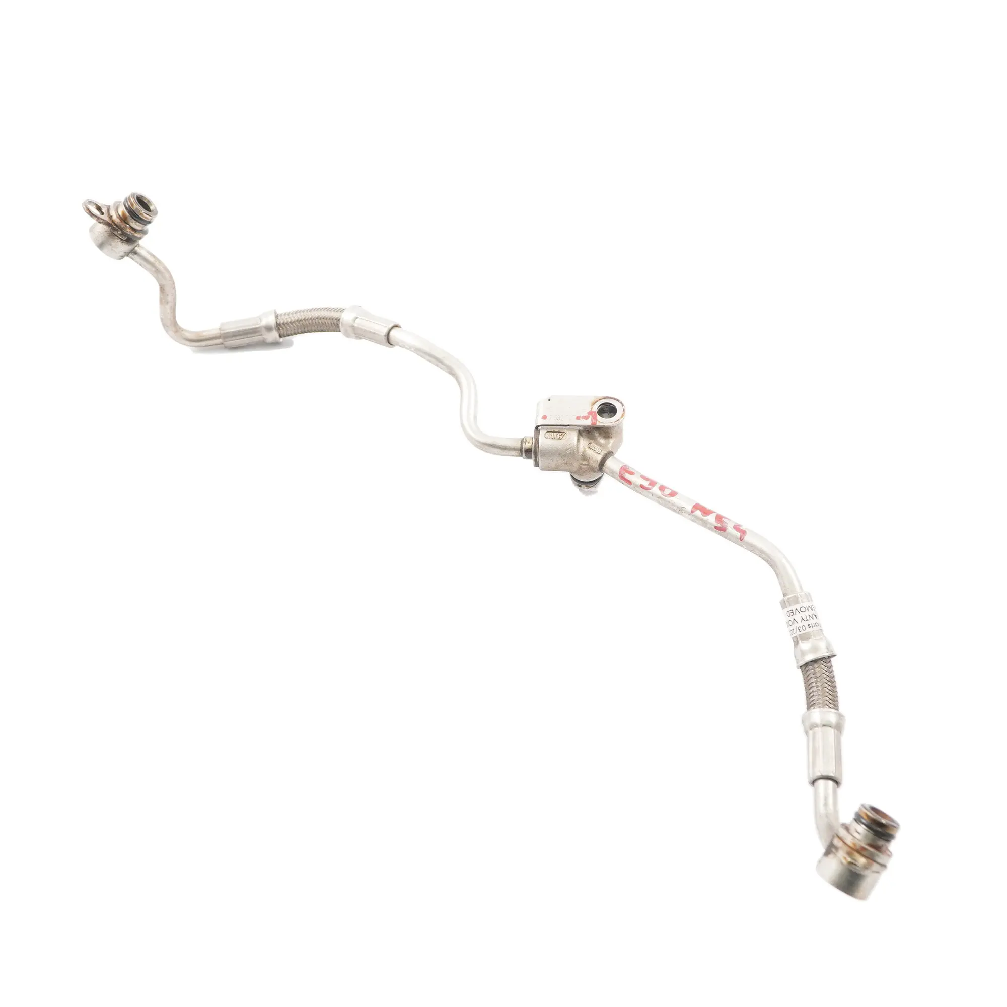 BMW 1 3 E82 E90 E92 N54 135i 335i Turbocharger Oil Inlet Pipe Line 1-3 7562797