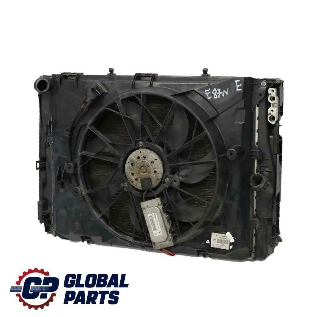 BMW 1 3 Series e81 e87 e90 e91 e92 Complete Set Radiator Fan Housing With Fan 2 - SKU 7563259-2 - Part number 17427563259