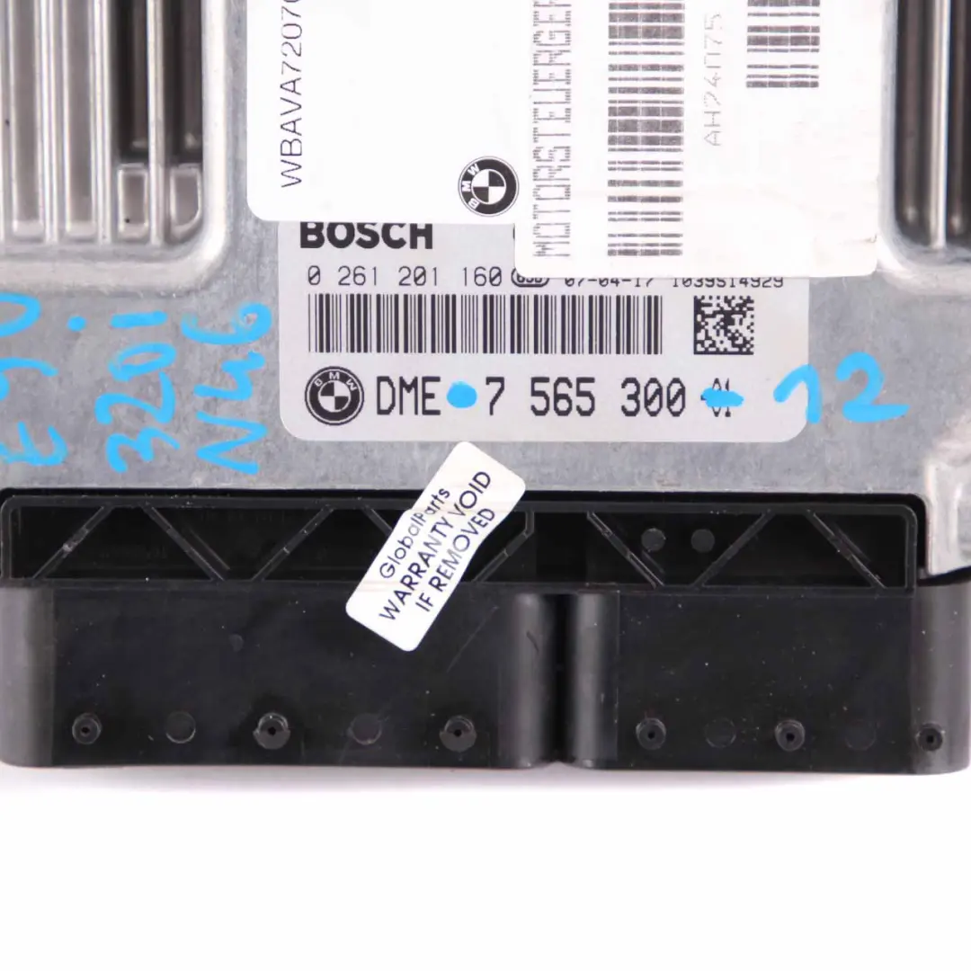 BMW E87 E90 E91 120i 320i N46 150HP ECU Kit DME CAS3 + Key Manual - SKU 7565300-12 - Part number 7565300